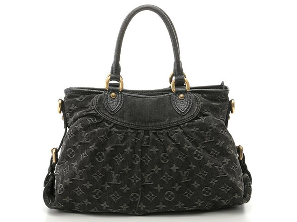 LOUIS VUITTON Neo Cabby Shoulder Bag Handbag Monogram Denim Noir Black